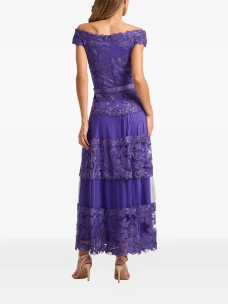 Gėlėta kostiumas midi suknelė Tadashi Shoji violetinė