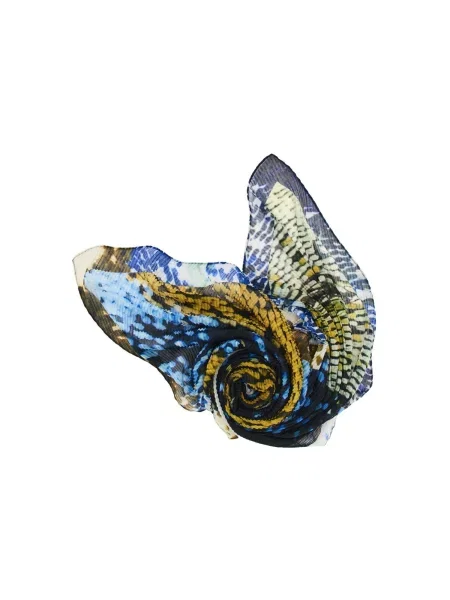Desigual Šátek kobaltová modř / světlemodrá / žlutá černá