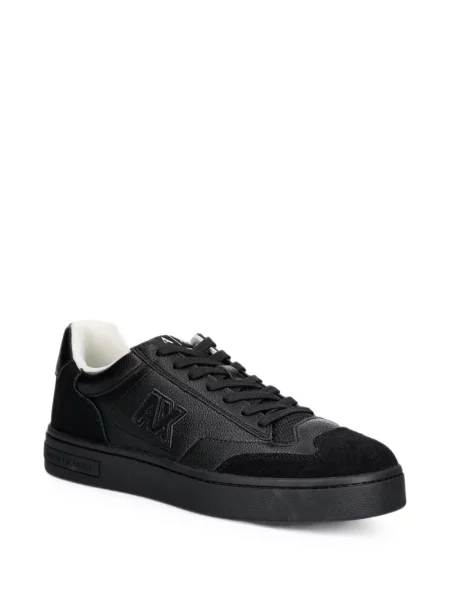 Sneakerși Armani Exchange cu autograf negru
