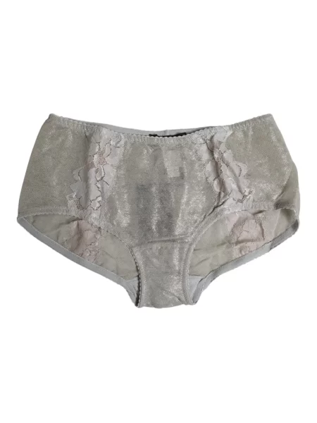 Slipy Dolce And Gabbana z wysoką talią koronkowe szare