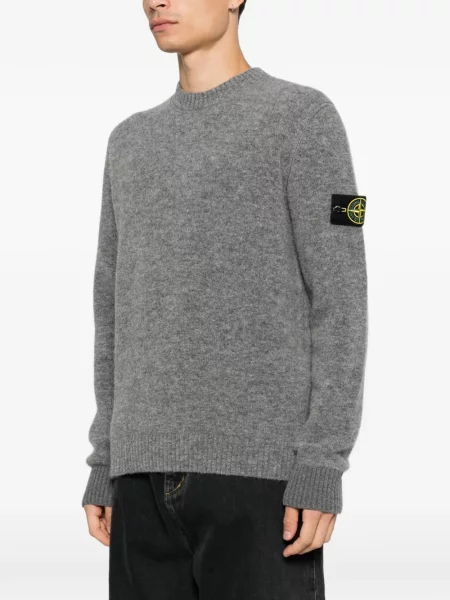 Pulover Stone Island cu strasuri gri
