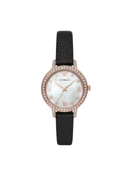 Zegarek Emporio Armani skórzany żółty