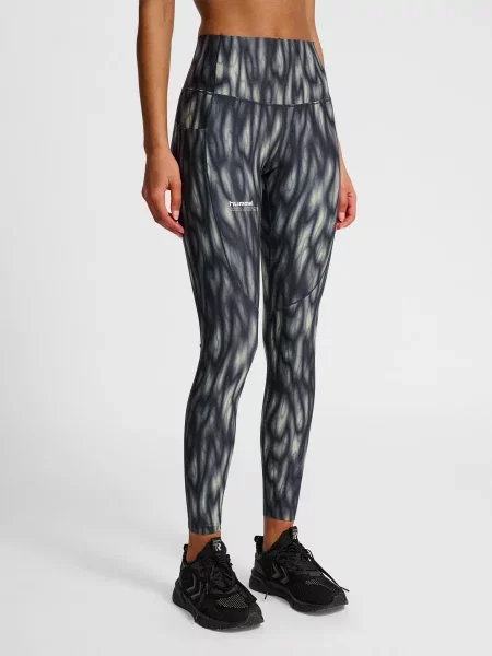 Legginsy Hummel AOP Hiit Intensity zielone