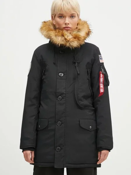 Alpha Industries parka Polar Jacket zimowa czarny
