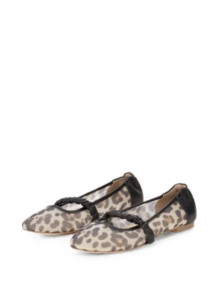 Balerini V°73 cu imagine cu model leopard cu bretele