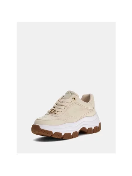 Guess Sneakersy FLFBRT Écru beżowe