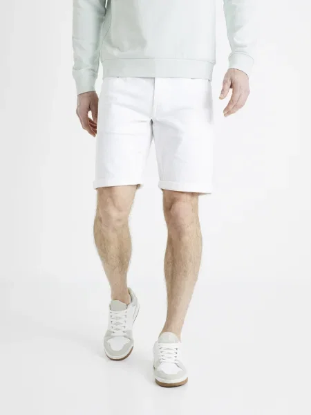 Kratke traper hlače Celio bijela