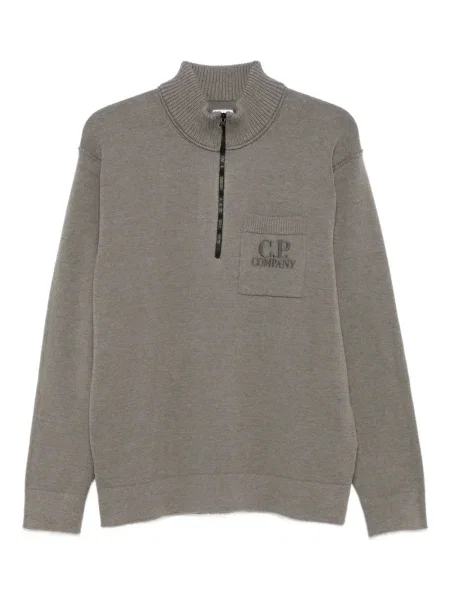 Hanorac C.p. Company de jumătate de fermoar gri