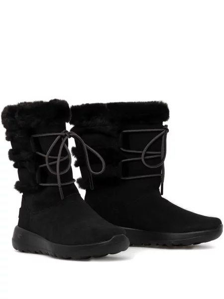 Botine Skechers cu șireturi din dantelă negru