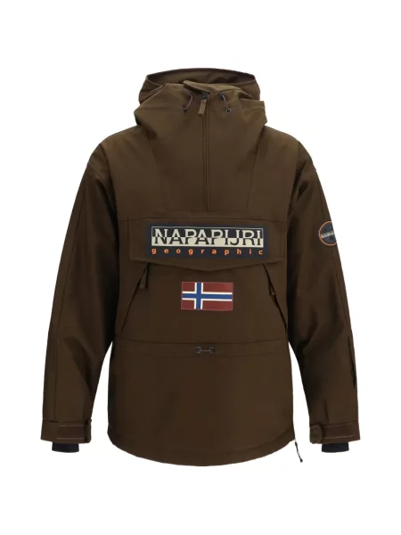 Hoodie Napapijri με αυτόγραφο καφέ