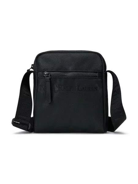 Velik crossbody torbica Polo Ralph Lauren črna