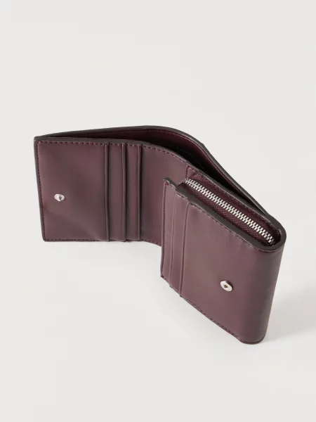 Calvin Klein Peňaženka Bold Ck Medium Bifold Bordová červená