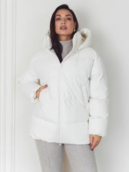 Пуховик Seventeen молочний