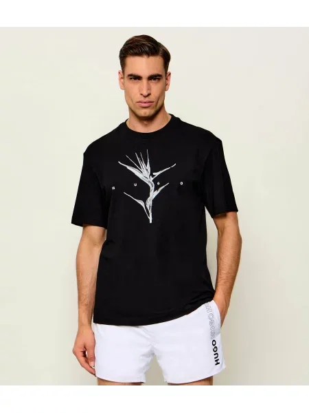 HUGO Tricou Darise | Relaxed fit negru
