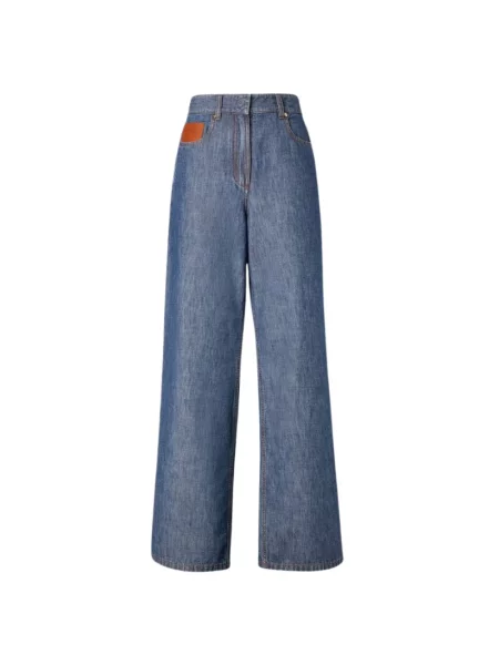 Spodnie Fendi niebieskie
