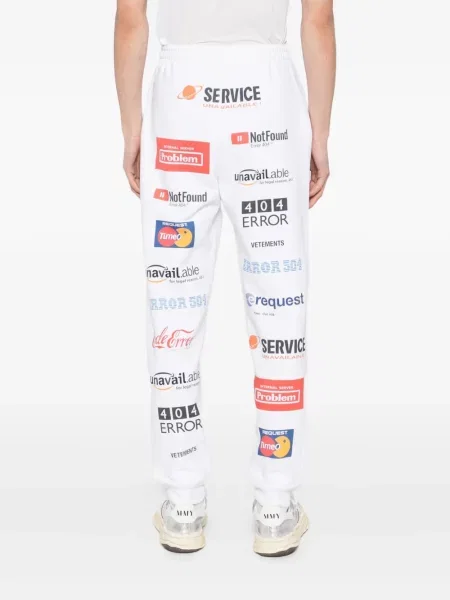 Pantaloni Vetements alb