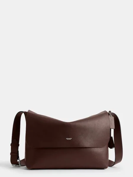 Coach geantă de piele Ludlow Messenger maro