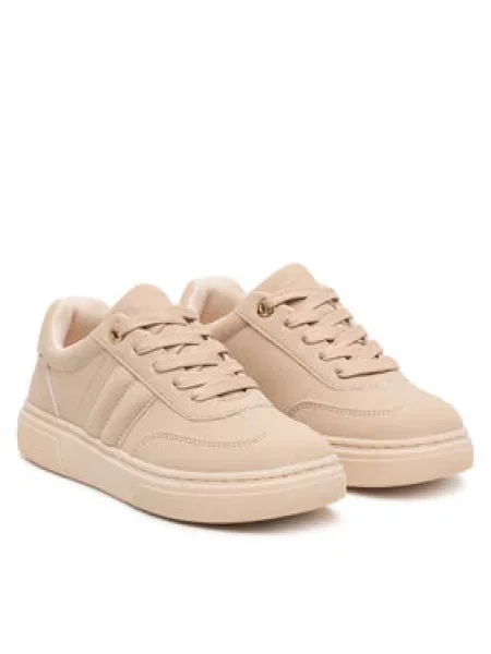 Tommy Hilfiger Laisvalaikio batai Low Cut Lace-Up Sneaker S Šviesiai smėlinė