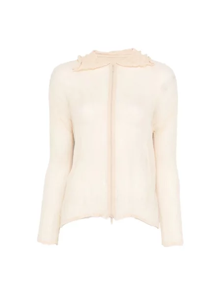 Sweter Issey Miyake szyfonowy beżowy