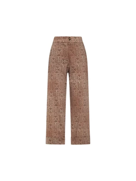 Spodnie palazzo Pierre Louis Mascia wełniane beżowe