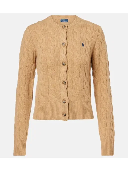 Cardigan Polo Ralph Lauren de lână bej