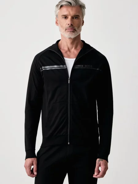 BOSS hanorac cu pentru bărbați din Authentic Jacket Z negru