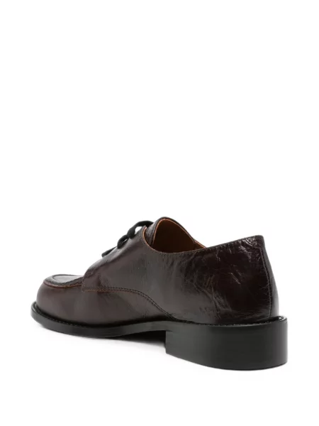 Δερμάτινα loafers Angel Alarcon με κορδόνια καφέ