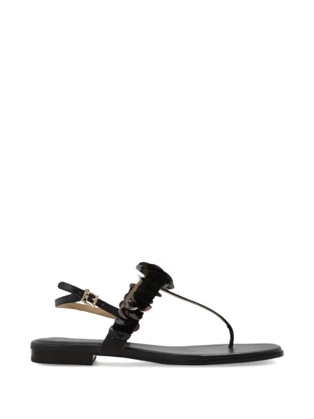 Květinové sandály Michael Michael Kors černé