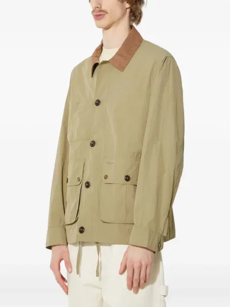 Gulerat geacă Barbour de catifea cord verde