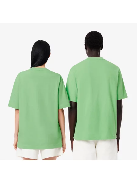 Lacoste T-Shirt O Kroju Oversize zielona
