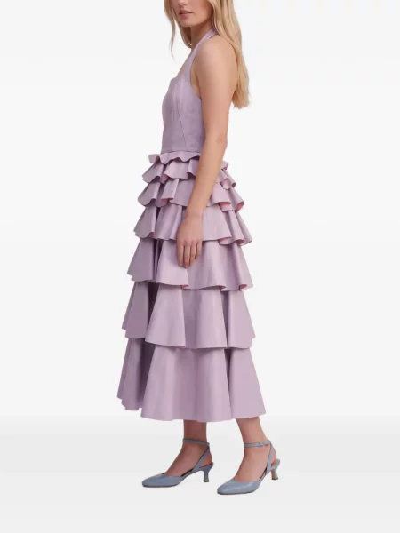 Rochie maxi Marco Gabrielli Atelier cu gât halter violet