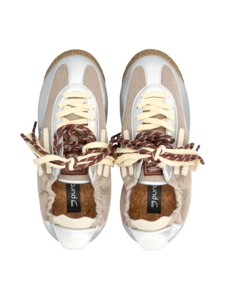 Sneakersy Puraai skórzane szare