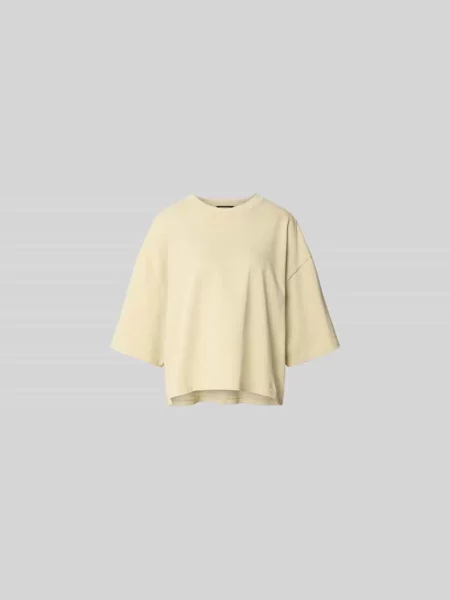 T-shirt z okrągłym dekoltem Black Palms beżowa