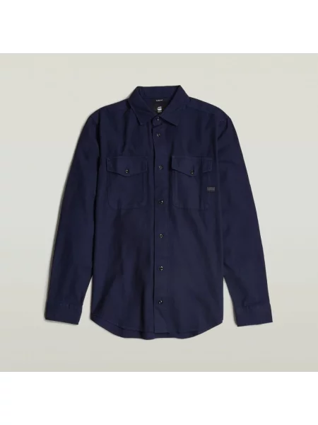 G-star Koszule Mężczyzna S Marine Slim Shirt niebieski