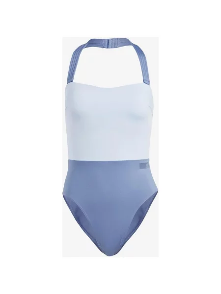 Niebieski strój kąpielowy adidas Versatile biały