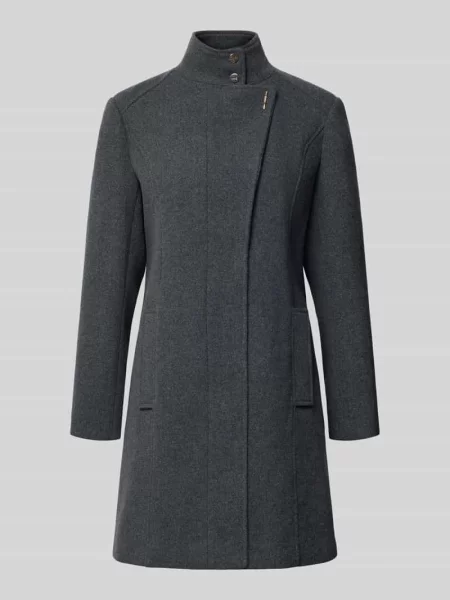 Płaszcz o kroju slim fit ze stójką i wpuszczanymi Liu Jo White
