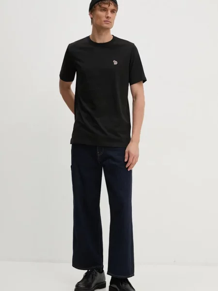 Koszulka Ps Paul Smith z logo w zebrę czarna