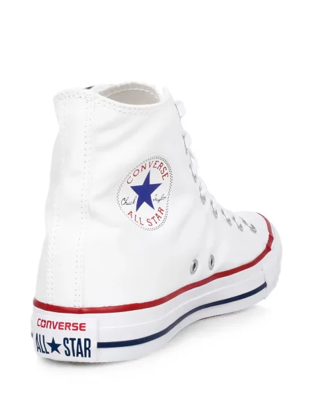 Top Converse cu platformă din canvas cu imagine alb