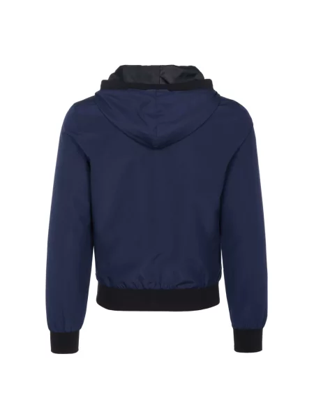 Kurtka bomber Dolce And Gabbana z kapturem niebieski