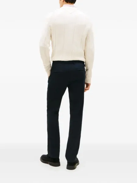 Pantaloni Tommy Hilfiger cu autograf albastru