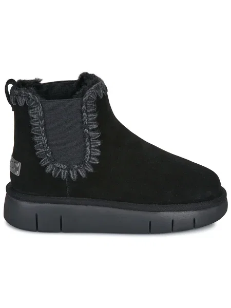 Semišové chelsea boots Mou čierna