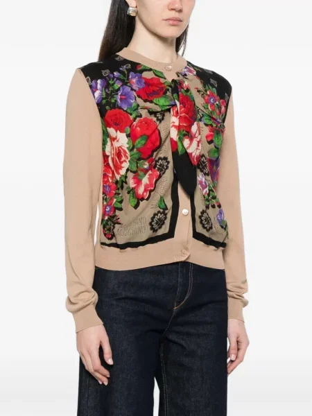 Cardigan Moschino cu model floral cu imagine