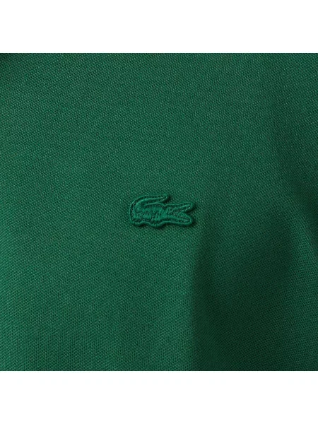 Lacoste Koszulka Polo Z Długim Rękawem Smart Paris Z Elastycznej Bawełny zielona