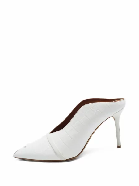 Papuci tip mules Malone Souliers din piele alb