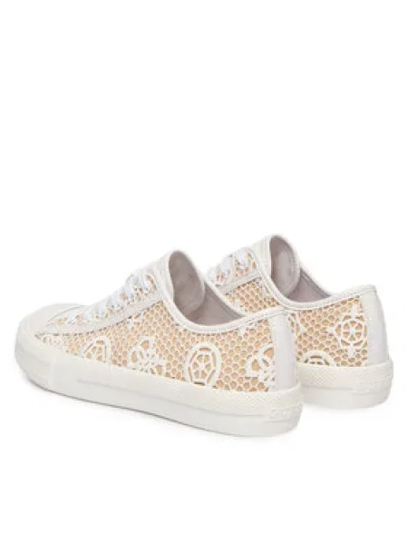 GUESS Niske tenisice devine dlake camel bijela