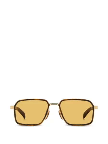 Ochelari de soare Eyewear By David Beckham cu imprimeu geometric maro