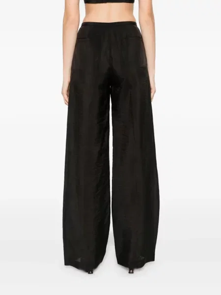Pantaloni Occleus de mătase negru