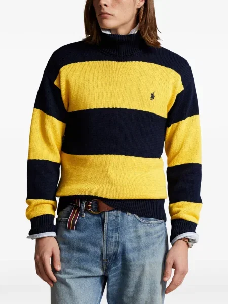 Tricou polo Polo Ralph Lauren cu autograf cu 5 buzunare în carouri gri