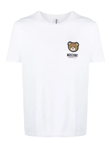Tricou Moschino cu imagine teddy alb