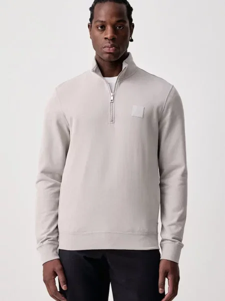 Calvin Klein dukserica za muškarce s pamukom bež